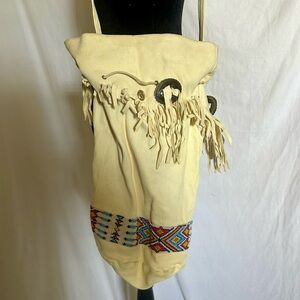 Fringe Cream Shoulder Bag